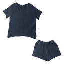 ルームウェア〔半袖・レディース〕 パジャマ レディース 半袖 半ズボン S M L ルームウエア セット 寝巻 3重ガーゼ 綿100% コットン ハーフパンツ ウエストゴム おしゃれ recorela ぼん家具