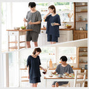 ルームウェア〔半袖・男女兼用〕 パジャマ メンズ レディース 半袖 半ズボン S M L ルームウエア セット 3重ガーゼ 綿100% コットン ハーフパンツ ウエストゴム おしゃれ recorela ぼん家具