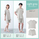 ルームウェア〔半袖・男女兼用〕 パジャマ メンズ レディース 半袖 半ズボン S M L ルームウエア セット 3重ガーゼ 綿100% コットン ハーフパンツ ウエストゴム おしゃれ recorela ぼん家具