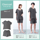 ルームウェア〔半袖・男女兼用〕 パジャマ メンズ レディース 半袖 半ズボン S M L ルームウエア セット 3重ガーゼ 綿100% コットン ハーフパンツ ウエストゴム おしゃれ recorela ぼん家具