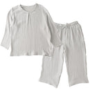 ルームウェア〔長袖・男女兼用〕 パジャマ レディース メンズ ガーゼパジャマ 長袖 ルームウェア 部屋着 綿100％ コットン おしゃれ 上下セット 男女兼用 recorela ぼん家具