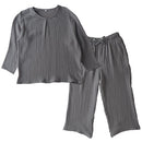 ルームウェア〔長袖・男女兼用〕 パジャマ レディース メンズ ガーゼパジャマ 長袖 ルームウェア 部屋着 綿100％ コットン おしゃれ 上下セット 男女兼用 recorela ぼん家具