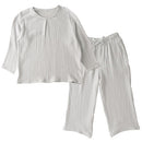 ルームウェア〔長袖・男女兼用〕 パジャマ レディース メンズ ガーゼパジャマ 長袖 ルームウェア 部屋着 綿100％ コットン おしゃれ 上下セット 男女兼用 recorela ぼん家具