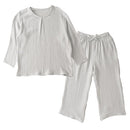 ルームウェア〔長袖・男女兼用〕 パジャマ レディース メンズ ガーゼパジャマ 長袖 ルームウェア 部屋着 綿100％ コットン おしゃれ 上下セット 男女兼用 recorela ぼん家具