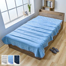 接触冷感ひんやりケット〔SDサイズ〕 冷感寝具 肌掛け布団 綿100% タオル地 パイル リバーシブル 肌掛布団 肌布団 クールケット タオルケット 接触冷感 冷たい 洗える 夏 夏用 夏掛け布団 ぼん家具