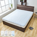 接触冷感もっちり敷パッド〔Qサイズ〕 ひんやり 敷きパッド 敷パッド クイーンサイズ 夏 接触冷感 通気性 抗菌 防臭 洗濯機OK 弾力性 ベッドパッド クールマット ひんやりマット 敷きパット ぼん家具