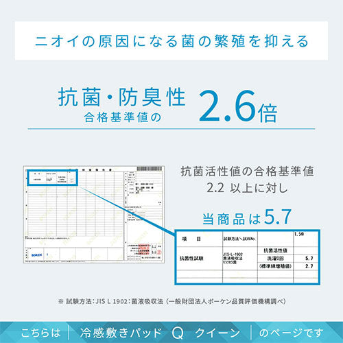接触冷感もっちり敷パッド〔Qサイズ〕