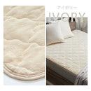 レギュラー敷きパッド〔D〕 敷きパッド ダブル 140×200 ベッドパッド 敷き毛布 冬 フランネル マイクロファイバー 暖かい 起毛 洗える 薄手 抗菌 防臭 低ホル ゴム付き ぼん家具