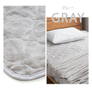 レギュラー敷きパッド〔D〕 敷きパッド ダブル 140×200 ベッドパッド 敷き毛布 冬 フランネル マイクロファイバー 暖かい 起毛 洗える 薄手 抗菌 防臭 低ホル ゴム付き ぼん家具