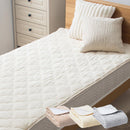 4層プレミアム敷きパッド〔S〕 敷きパッド シングル 100×200 厚手 ベッドパッド 敷き毛布 冬 マイクロファイバー 暖かい 起毛 洗える 抗菌 防臭 低ホル ゴム付き アルミシート入り ぼん家具