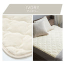 4層プレミアム敷きパッド〔D〕 敷きパッド ダブル 140×200 厚手 ベッドパッド 敷き毛布 冬 マイクロファイバー 暖かい 起毛 洗える 抗菌 防臭 低ホル ゴム付き アルミシート入り ぼん家具