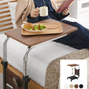 ベッドテーブル ショート 幅48cm×奥行35cm サイドテーブル 昇降 移動式 ナイトテーブル キャスター付き 収納ポケット 昇降テーブル 棚付き ベッドテーブル 介護 ベッドサイドテーブル 高さ調整 ぼん家具