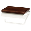 トイレットペーパーホルダー〔2連〕 棚付き ペーパーホルダー トイレットペーパーホルダー 飾り棚 天然木 スチール 2倍巻 3倍巻 太巻き 収納 簡単 DIY リノベ 賃貸 ぼん家具