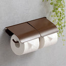 トイレットペーパーホルダー〔2連〕 トイレットペーパーホルダー ペーパーホルダー 2連 おしゃれ ダブル 2倍巻 3倍巻 太巻き 収納 DIY リノベ モダン ナチュラル 北欧 白 茶 単色 ぼん家具