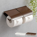 トイレットペーパーホルダー〔2連〕 トイレットペーパーホルダー ペーパーホルダー 2連 おしゃれ ダブル 2倍巻 3倍巻 太巻き 収納 DIY リノベ モダン ナチュラル 北欧 白 茶 単色 ぼん家具