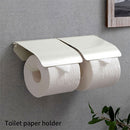 トイレットペーパーホルダー〔2連〕 トイレットペーパーホルダー ペーパーホルダー 2連 おしゃれ ダブル 2倍巻 3倍巻 太巻き 収納 DIY リノベ モダン ナチュラル 北欧 白 茶 単色 ぼん家具