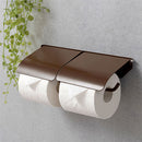 トイレットペーパーホルダー〔2連〕 トイレットペーパーホルダー ペーパーホルダー 2連 おしゃれ ダブル 2倍巻 3倍巻 太巻き 収納 DIY リノベ モダン ナチュラル 北欧 白 茶 単色 ぼん家具