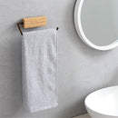 タオルハンガー タオルホルダー タオルハンガー 洗面所 台所 キッチン トイレ 壁付け DIY リノベ 簡単設置 手軽 天然木 スチール 新生活 コンパクト 茶 白 ツートン ぼん家具