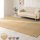 竹ラグカーペット〔200×300cm〕 竹ラグ 竹カーペット バンブーラグ おしゃれ ラグ カーペット 夏用 滑り止め 200×300 長方形 冷感 生地 竹 ラグマット ボーダー ストライプ 折りたたみ ぼん家具