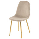 デスクチェア デスクチェア 椅子 シェルチェア ダイニングチェア ベロア調 ファブリック メッキ ゴールド脚 おしゃれ かわいい 北欧 ぼん家具