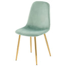 デスクチェア デスクチェア 椅子 シェルチェア ダイニングチェア ベロア調 ファブリック メッキ ゴールド脚 おしゃれ かわいい 北欧 ぼん家具