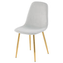 デスクチェア デスクチェア 椅子 シェルチェア ダイニングチェア ベロア調 ファブリック メッキ ゴールド脚 おしゃれ かわいい 北欧 ぼん家具