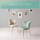 デスクチェア ダイニングチェア 椅子 チェア ドレッサーチェア おしゃれ ベロア調 ファブリック シェル型 ゴールド脚 メッキ 北欧 かわいい ぼん家具