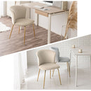 デスクチェア ダイニングチェア 椅子 チェア ドレッサーチェア おしゃれ ベロア調 ファブリック シェル型 ゴールド脚 メッキ 北欧 かわいい ぼん家具