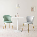 デスクチェア ダイニングチェア 椅子 チェア ドレッサーチェア おしゃれ ベロア調 ファブリック シェル型 ゴールド脚 メッキ 北欧 かわいい ぼん家具