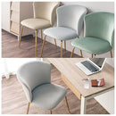 デスクチェア ダイニングチェア 椅子 チェア ドレッサーチェア おしゃれ ベロア調 ファブリック シェル型 ゴールド脚 メッキ 北欧 かわいい ぼん家具