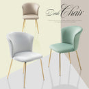 デスクチェア ダイニングチェア 椅子 チェア ドレッサーチェア おしゃれ ベロア調 ファブリック シェル型 ゴールド脚 メッキ 北欧 かわいい ぼん家具