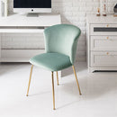デスクチェア ダイニングチェア 椅子 チェア ドレッサーチェア おしゃれ ベロア調 ファブリック シェル型 ゴールド脚 メッキ 北欧 かわいい ぼん家具