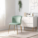 デスクチェア ダイニングチェア 椅子 チェア ドレッサーチェア おしゃれ ベロア調 ファブリック シェル型 ゴールド脚 メッキ 北欧 かわいい ぼん家具