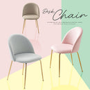 デスクチェア デスクチェア 椅子 オフィスチェア パソコンチェア おしゃれ ベロア調 学習 勉強椅子 北欧 ゴールド脚 ファブリック パーソナルチェア ぼん家具