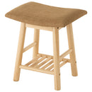 ファブリックスツール スツール 椅子 チェア ダイニング 木製 天然木 脚 ファブリック 布 棚付き 棚 収納 玄関 台所 食卓 シンプル ロータイプ 低め ぼん家具