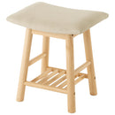 ファブリックスツール スツール 椅子 チェア ダイニング 木製 天然木 脚 ファブリック 布 棚付き 棚 収納 玄関 台所 食卓 シンプル ロータイプ 低め ぼん家具