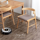ダイニングチェア ダイニングチェア おしゃれ 木製 チェア 椅子 イス ダイニング椅子 リビングチェア ハーフアーム お掃除ロボット対応 北欧 ローバック ぼん家具