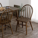 ダイニングチェア〔2脚セット〕 ダイニングチェア 椅子 ウィンザーチェア 2脚セット 食卓椅子 おしゃれ 木製 ダイニングチェアー 北欧 アンティーク調 背もたれ ハイバック イス ぼん家具