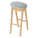 ハイスツール 木製スツール 椅子 ファブリック クッション座面 ハイスツール スリム 約 幅35cm 高さ65cm 奥行35cm 円形 キッチン 作業 疲れにくい 持ち運び簡単 ぼん家具