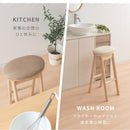 ハイスツール 木製スツール 椅子 ファブリック クッション座面 ハイスツール スリム 約 幅35cm 高さ65cm 奥行35cm 円形 キッチン 作業 疲れにくい 持ち運び簡単 ぼん家具