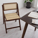 折りたたみ式チェア ラタン調チェア 椅子 チェア 折りたたみ 折りたたみチェア 折りたたみ椅子 背もたれ たためる コンパクト 北欧風 天然木 木製 可愛い 一人掛け 1脚 ぼん家具