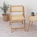 折りたたみ式チェア ラタン調チェア 椅子 チェア 折りたたみ 折りたたみチェア 折りたたみ椅子 背もたれ たためる コンパクト 北欧風 天然木 木製 可愛い 一人掛け 1脚 ぼん家具