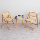 折りたたみ式チェア ラタン調チェア 椅子 チェア 折りたたみ 折りたたみチェア 折りたたみ椅子 背もたれ たためる コンパクト 北欧風 天然木 木製 可愛い 一人掛け 1脚 ぼん家具