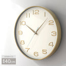 壁掛け時計 ウォールクロック 壁掛け時計 掛時計 時計 壁時計 掛け時計 40cm 非電波 スイープムーブメント 静音 静か 丸形 重厚感 モダン スタイリッシュ ギフト ぼん家具