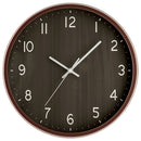 壁掛け時計 ウォールクロック 壁掛け時計 掛時計 時計 壁時計 掛け時計 30cm 非電波 スイープムーブメント 静音 静か 丸形 ウッド調 木枠 フレーム 北欧風 ギフト ぼん家具