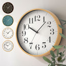 壁掛け時計 ウォールクロック 壁掛け時計 掛時計 時計 壁時計 掛け時計 30cm 非電波 スイープムーブメント 静音 静か 丸形 ウッド調 木枠 フレーム 北欧風 ギフト ぼん家具