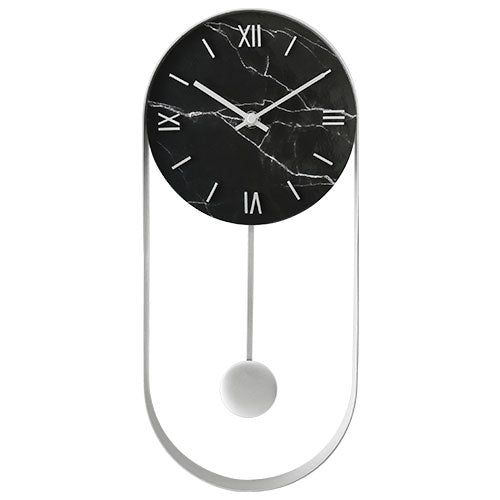 大理石調×スチール 振り子時計 インテリア・家具 おしゃれ ぼん家具