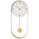 大理石調×スチール 振り子時計