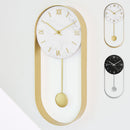 大理石調×スチール 振り子時計