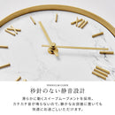 大理石調×スチール 振り子時計